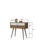 Hanah Home Vita 5207 Cómoda Nogal y Blanco